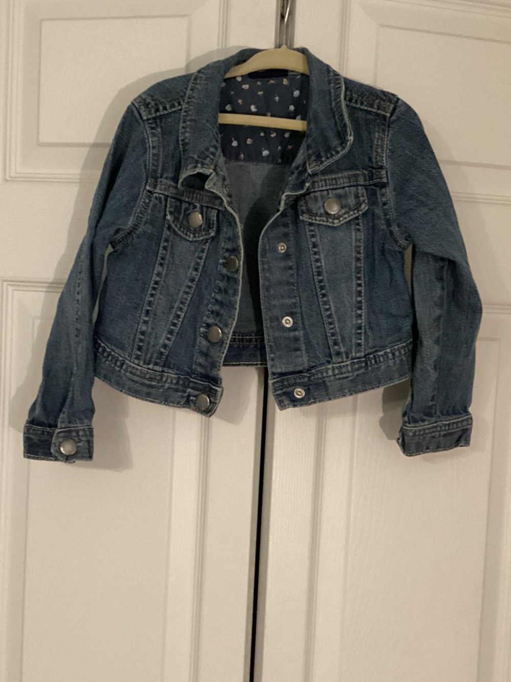 Oshkosh Girls ' Classic Blue Denim Jean Jacket - 4T EUC